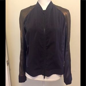 Brunello Cucinelli silk jacket gold sleeves S